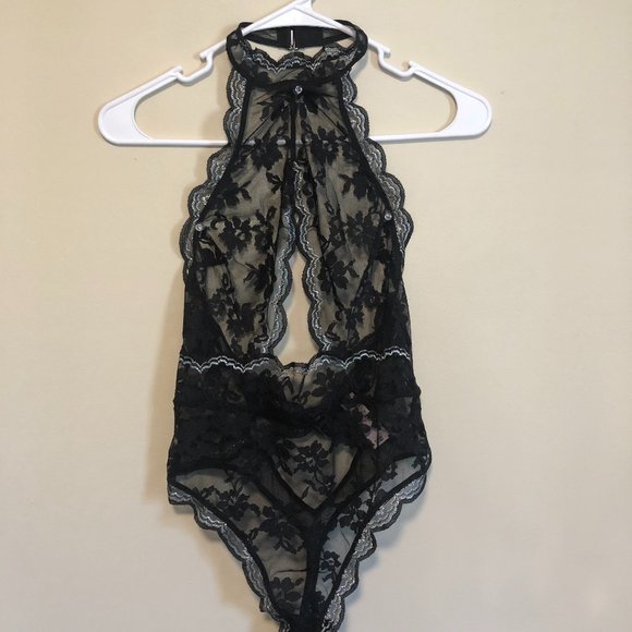 Victoria's Secret Black Lace Bodysuit - Picture 1 of 3